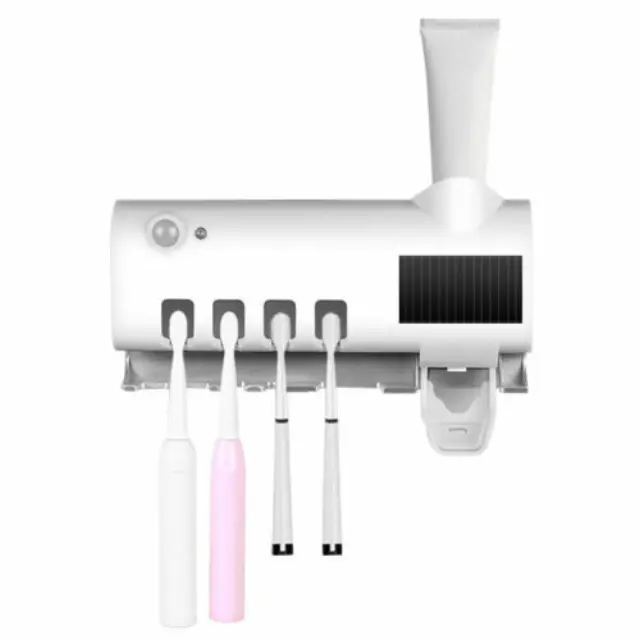 Multi Function Θήκη για Οδοντόβουρτσες Επιτοίχια Πλαστική με Βεντούζα 2