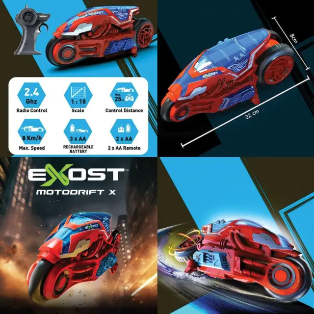 AS Silverlit Exost Τηλεκατευθυνόμενη Μηχανή Motordrift - X 1:18 (7530-20288) 3