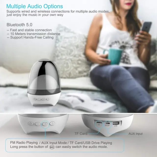 Ασύρματο φορητό ηχείο Bluetooth led 10W Wireless Speaker EZRA NL36 2