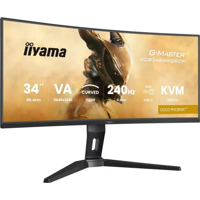iiyama G-MASTER GCB3486WQSCP-B1 computer monitor 86.4 cm (34") 3440 x 1440 pixels UltraWide Quad HD Black