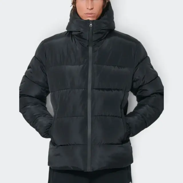 Body Action Hooded Puffer Jacket Black 073622-01 - 3XL