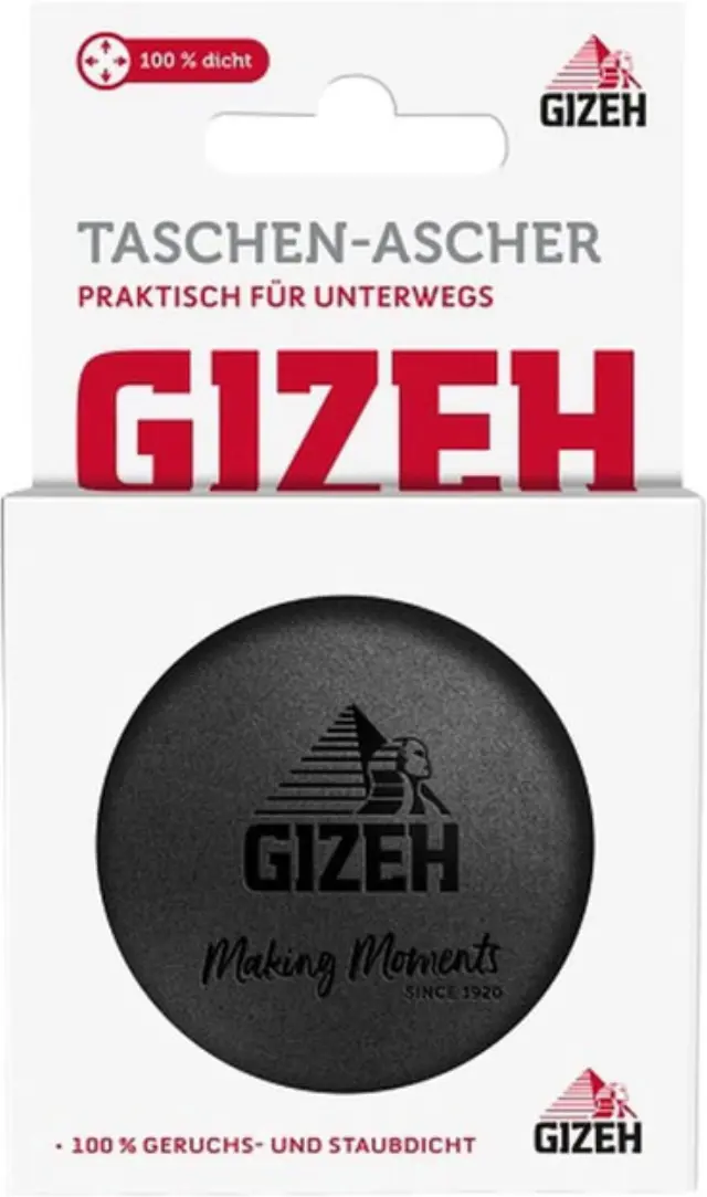 Gizeh Τασάκι Τσέπης Πλαστικό - Black 6cm 2