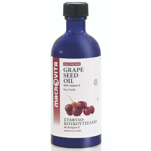 Macrovita Σταφυλοκουκουτσέλαιο-Grape Seed Oil 100ml (Έλαιο από Κουκούτσια Σταφυλιού)