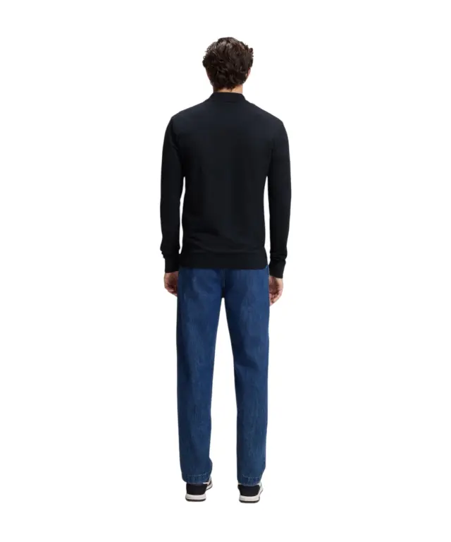 Hugo Boss - Ανδρικό Μακρυμάνικο Μπλουζάκι Polo 50507704-404 Μπλε Σκούρο 3