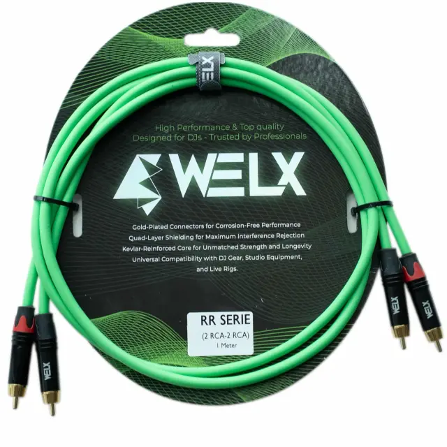 WELX Premium 2 X RCA to 2 X RCA Cable – 1m (RR)