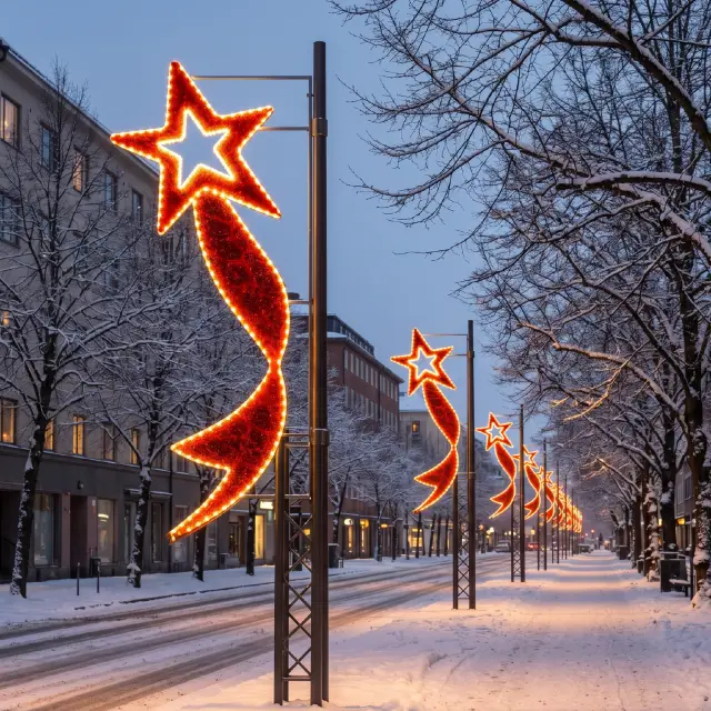 ΕΠΙΣΤΗΛΟ XMAS ΜΟΤΙΒΟ ΚΟΚΚΙΝΟ ΑΣΤΕΡΙ ΜΕ ΚΟΡΔΕΛΑ 100LED ΘΕΡΜΟ ΣΤΑΘ. 9m ΜΟΝΟΚΑΝΑΛΟΣ 1,5m IP65 / XPOLESTAR188 2