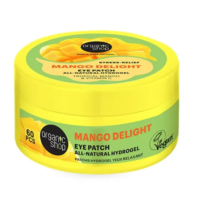 Organic Shop Patches Ματιών με Μάνγκο Delight Stress Relief, 60 τεμάχια