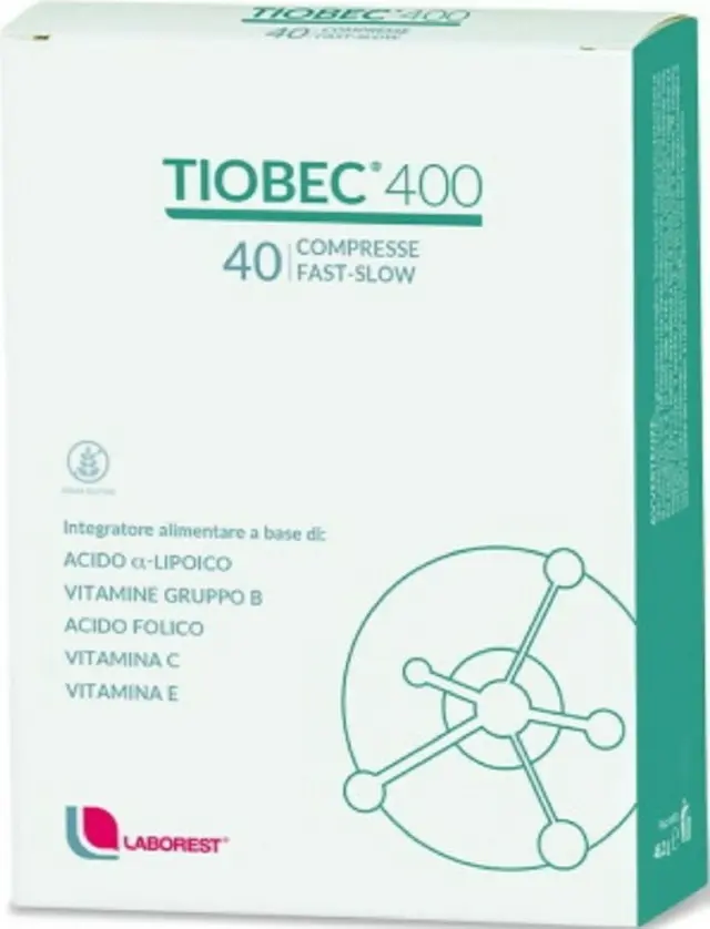Tiobec 400 Συμπλήρωμα Διατροφής για το Οξειδωτικό Στρες και το Νευρικό Σύστημα 40 ταμπλέτες
