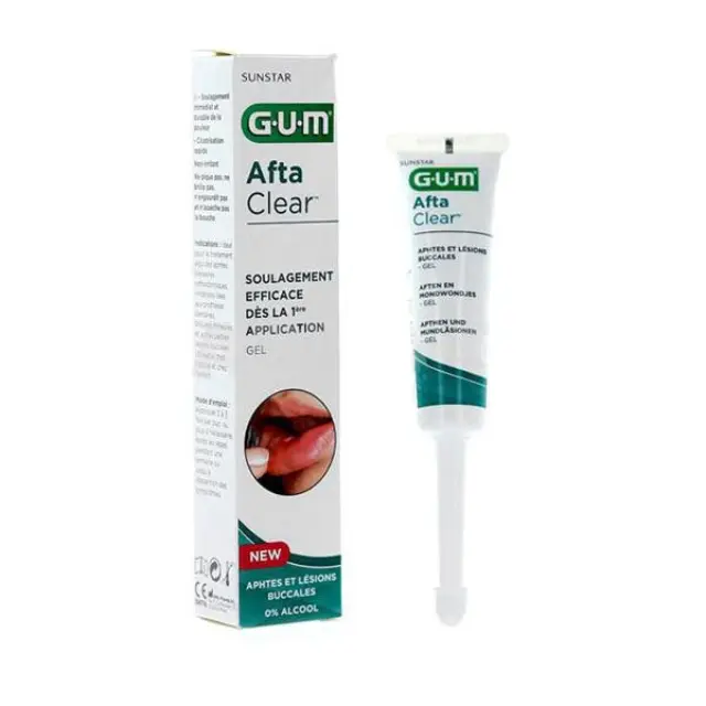 Gum Afta Clear Gel 2400 Στοματική Γέλη για Άφθες, 10ml