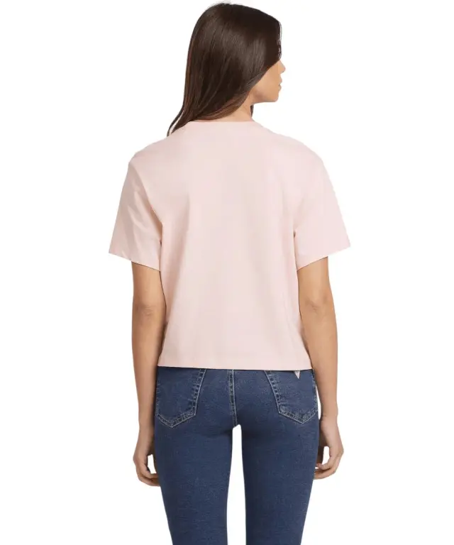 Guess - Γυναικείο T-Shirt Boxy Fit W4YI05K8HM0-G6R4 Ροζ - XS 3