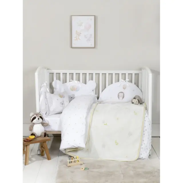 Κουβέρτα Κούνιας 110x140 Βελουτέ 550gsm Nima Jouer Beige-Gray 100% Πολυέστερ