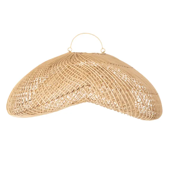 Φωτιστικό οροφής κρεμαστό Rattan σε φυσικό χρώμα 62x52x122 εκ. 3