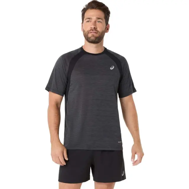 Asics Men's Road Shortsleeve T-Shirt Μαύρο 2011D453-001 (Asics) - Small