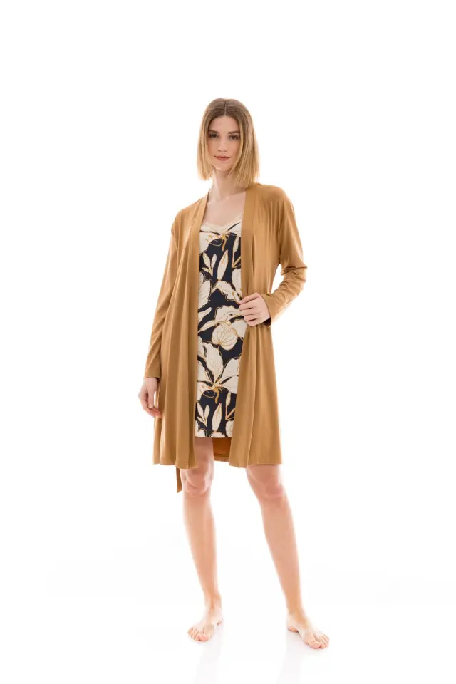 W1336 - Type - NIGHTGOWN SET 2PCS GOLD LEAF 2