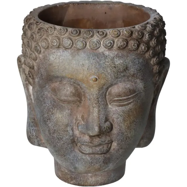 Κασπώ Βούδας Καφέ Τσιμέντο 15x13.5x16.5cm