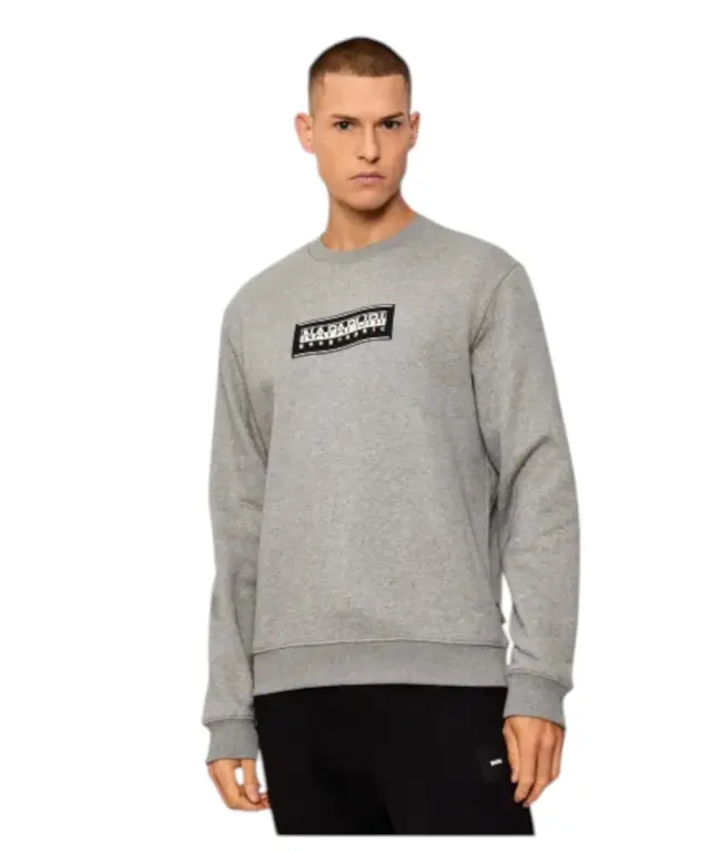 Napapijri - Ανδρική Μπλούζα Φούτερ B-Box Logo NP0A4I1A-160 Γκρι - 2XL