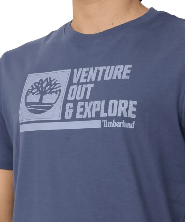 Timberland - Ανδρικό T-shirt Front Graphic S/S Tee TB0A4275-EYO Μπλε - S 3