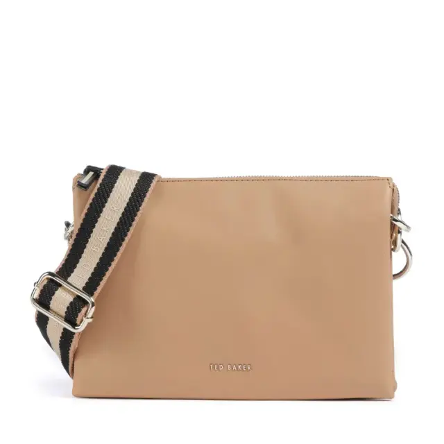 Γυναικεία Δερμάτινη Τσάντα Χιαστί Ted Baker Darcey 257442 Taupe Πούρο - One Size