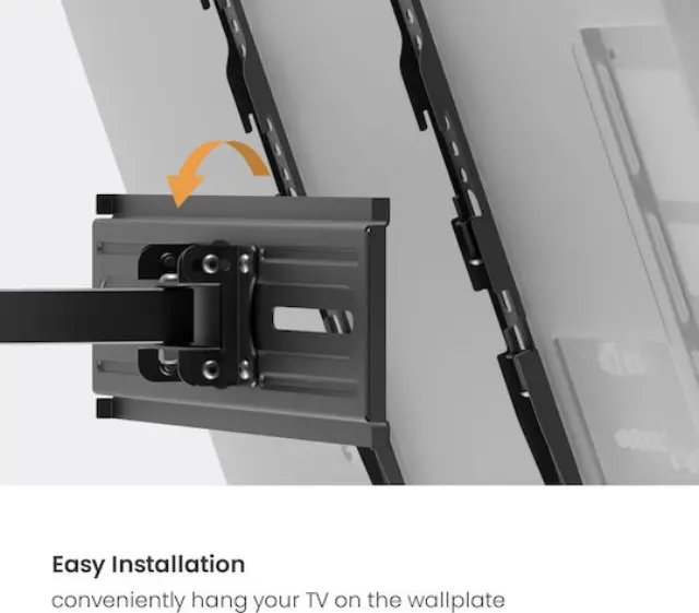 POWERTECH επιτοίχια βάση τηλεόρασης PT-1388, 32-65", έως 35kg, full motion 2