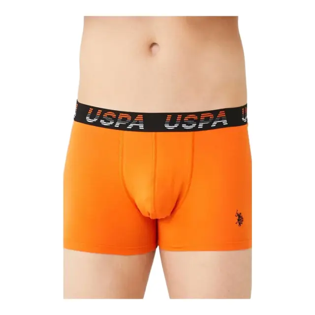 U.S. Polo ASSN. Ανδρικό Boxer Stripe Logo - Τριπλό Πακέτο, Χρώμα Πορτοκαλί - S 2