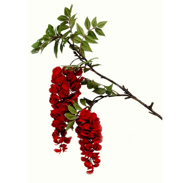 Διπλό κόκκινο κλαδί γλυτσινιάς 92cm Vetur BV 97003