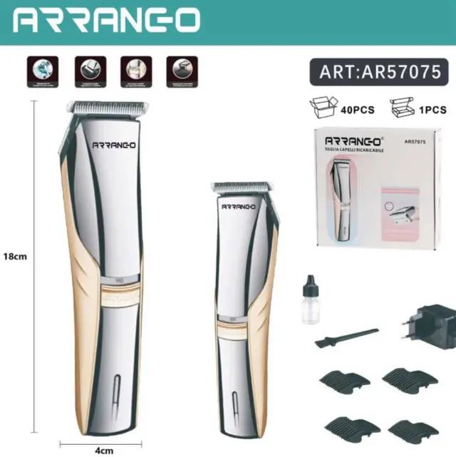 Επαναφορτιζόμενη κουρευτική μηχανή Arrango AR57075 2