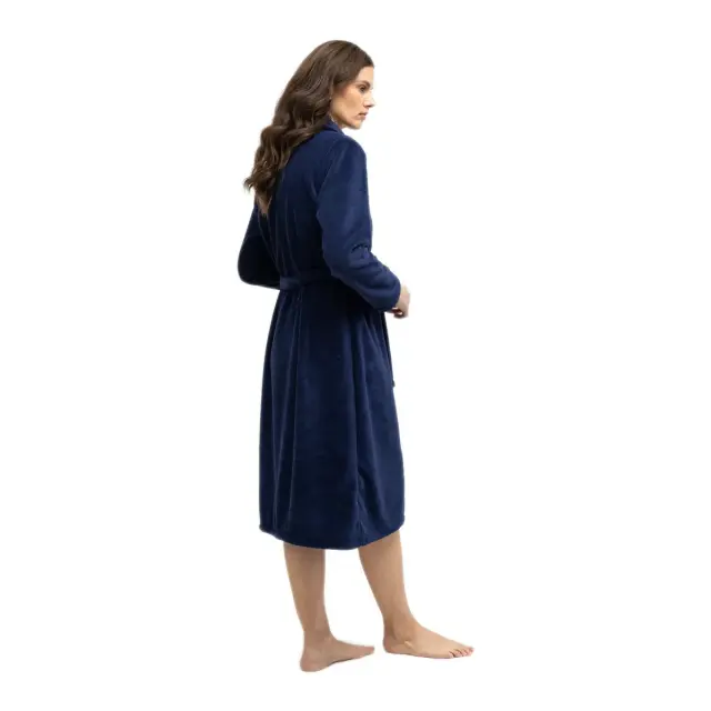 Giota Γυναικεία Ρόμπα Fleece, Χρώμα Σκούρο Μπλε 2