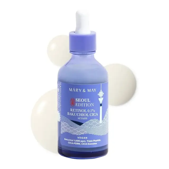 Mary + May Seoul Edition Retinol 0.1% Bakuchiol Cica Serum Προηγμένος αντιγηραντικός ορός με ρετινόλη 80ml
