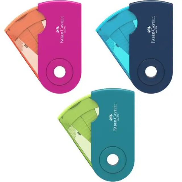 Ξύστρα Faber Castell Sleeve Διπλή Δίχρωμη 2019 182704