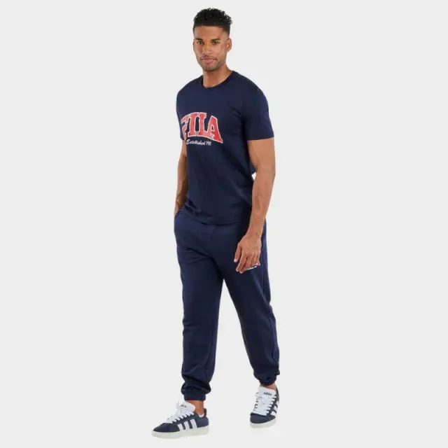 Fila - Ανδρικό T-shirt Lanaken Regular Fit FAM0882-50004 Μπλε Σκούρο - XL 2