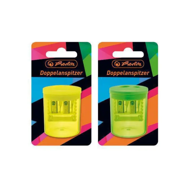 Herlitz Ξύστρα Fluo Διπλή Βαρελάκι (50028078)