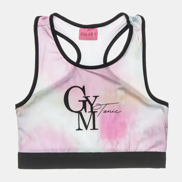 Σετ Gym Tonic αθλητικό crop top και κολάν biker 2