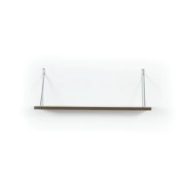 Ράφι Τοίχου PALMER Καρυδί/Χρώμιο 72x20x27cm 3