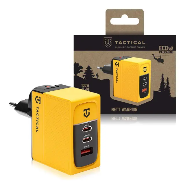 Φορτιστής Tactical Nett Warrior GaN 100W Yellow 2