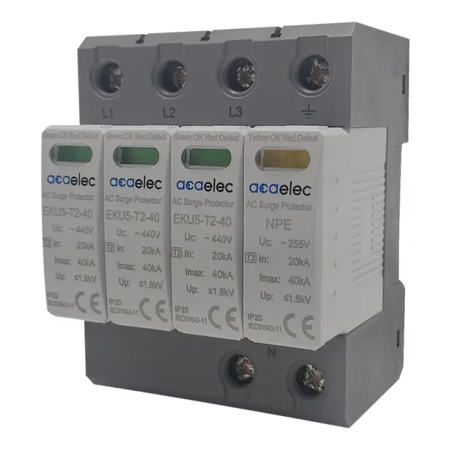 SPD Surge Protection T2 Type 3p+n 40kA / DY02010032N