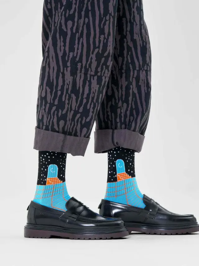 Κάλτσα Βαμβακερή με Σχέδια Black Future Unknown HAPPY SOCKS - 36-40 3