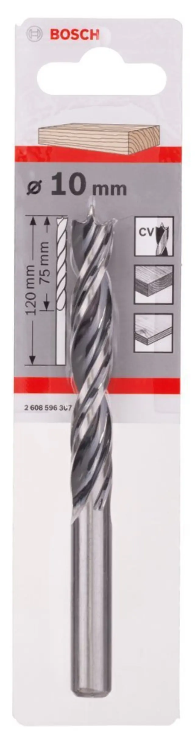 Τρυπάνι Ξύλου Bosch 2608596307 10x75x120mm