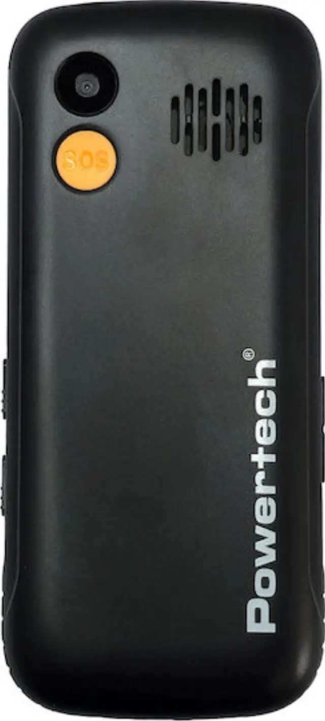 POWERTECH Sentry Eco II Dual SIM Κινητό με Μεγάλα Πλήκτρα, Ελληνικό Μενού, SOS, Οθόνη 2.31", USB-C + Μπαταρία 1400mAh – Μαύρο 3