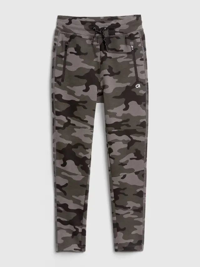 Μάυρη GapFit Tech Παιδική Jogger Φόρμα black camo - XS