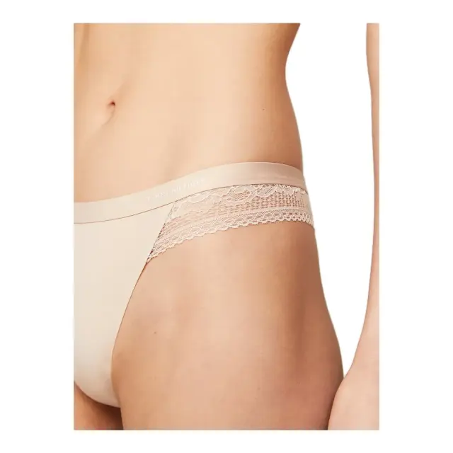 Tommy Hilfiger Γυναικείο String Lace Trim Logo Thong, Χρώμα Misty Blush - L 3