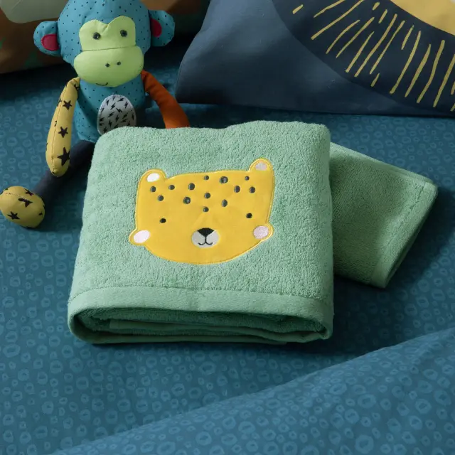 Πετσέτες Παιδικές Σετ 2τεμ. Jungle Mania Nef Nef Homeware, 100% ΒΑΜΒΑΚΙ - PISTACHIO (041047) 2