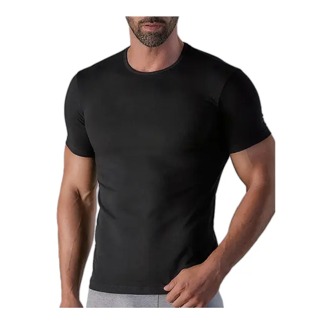 FMS Ανδρικό T-Shirt Κοντό Μανίκι Εφαρμοστό, Χρώμα Μαύρο - 2XL