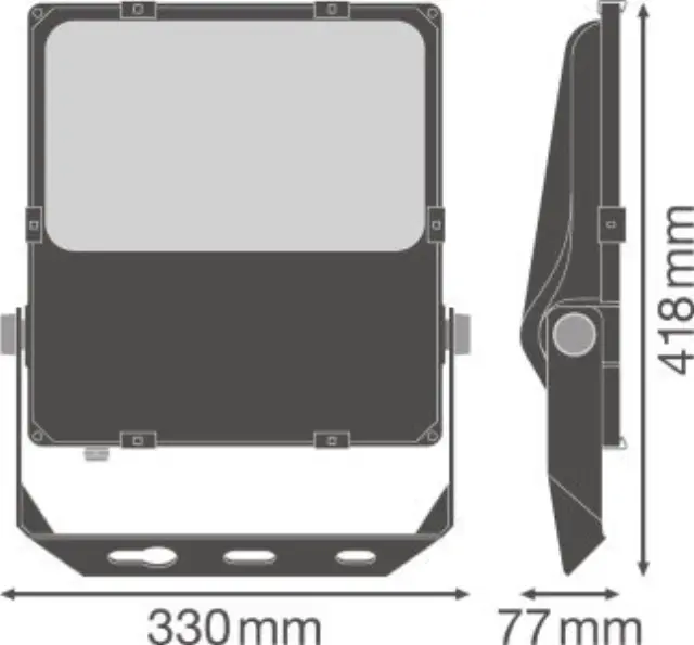 Προβολέας FLOODLIGHT PERFORMANCE ASYM 55x110 100W 3000Κ IP65 Μαύρος OSRAM LEDVANCE 2