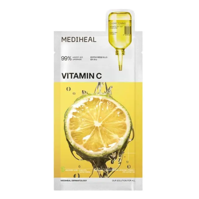 Mediheal Vitamin C Essential Mask Clear Toning - Μάσκα λάμψης με βιταμίνη C και λιποσώματα