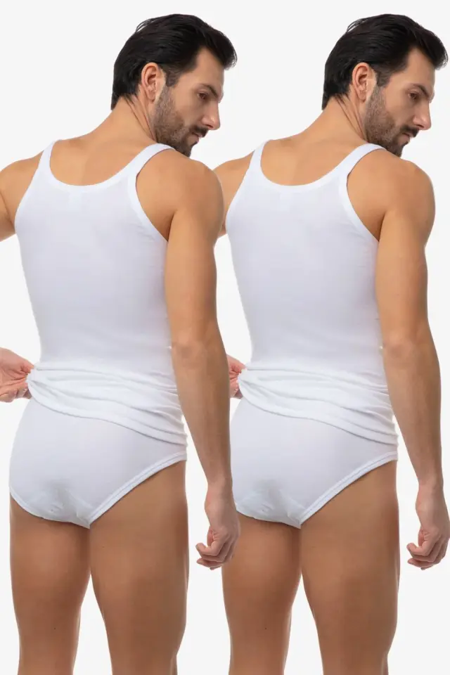 Minerva Classic Ανδρική Αμάνικη Φανέλα 2Pack 10902-005 - ΛΕΥΚΟ - L 2