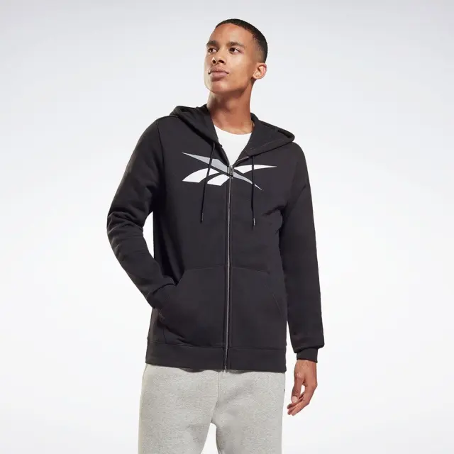 Reebok Training Essentials Full-Zip Hoodie (H62065-Black) - Μαύρο - S