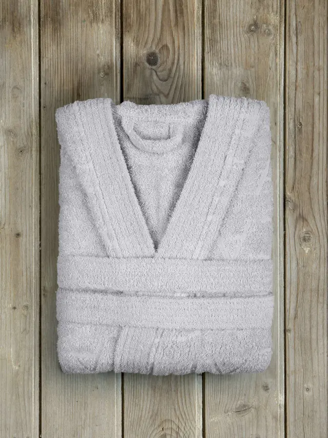Μπουρνούζι με κουκούλα Spa Γκρι Medium 2