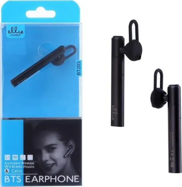 Ellietech BT203 Earbud Bluetooth Handsfree Ακουστικό Μαύρο