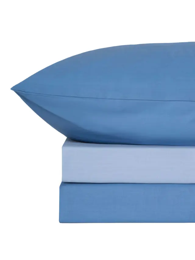 Σετ Σεντόνια Menta 202 Light Blue Μονό με λάστιχο (100x200+30) Sunshine