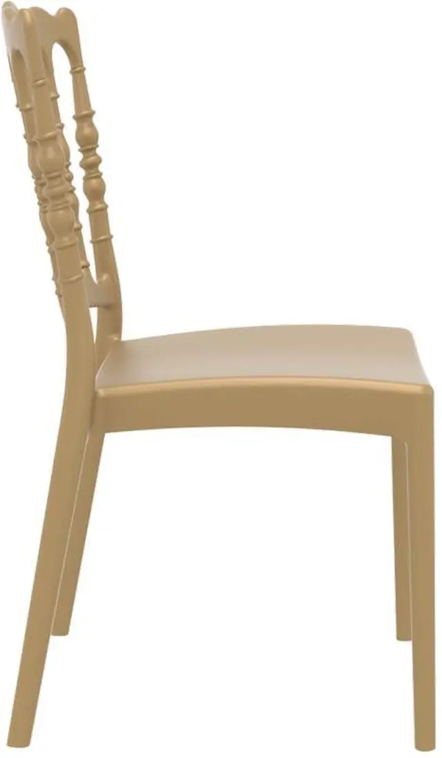 Καρέκλα Στοιβαζόμενη NAPOLEON Gold PP 45x55x92cm 3
